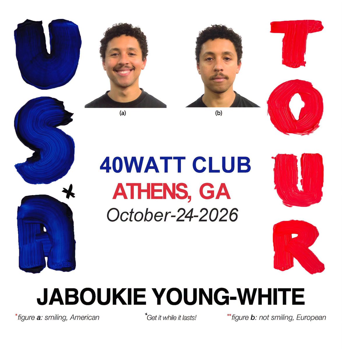 40WattAthens's tweet photo. The Jaboukie Young-White show originally scheduled for October 24 has been postponed to April 24. All tickets will be honored for the new date! Sorry for the inconvenience . https://t.co/OwYuqVn2bG