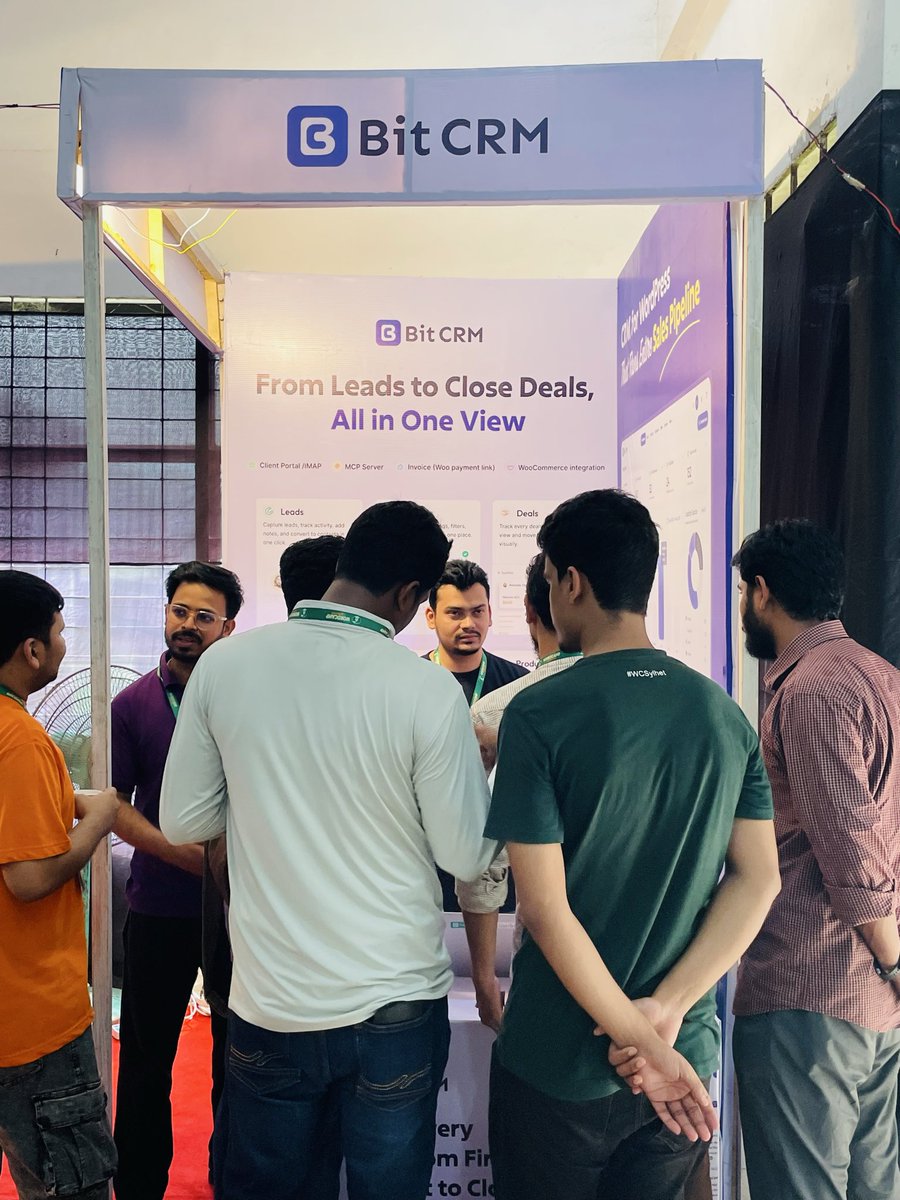 Sugribb_SEO's tweet photo. With @Paymentformio & @WPBitCRM at WordCamp Sylhet 2026 ❤️
Loved meeting WordPress enthusiasts, discussing use cases, and hearing your ideas. The interest & support truly motivate us to keep building better product!
#PaymentFormio #BitCRM #WCSylhet2026 #WordPress #WordCamp https://t.co/IfIYGVKFdc