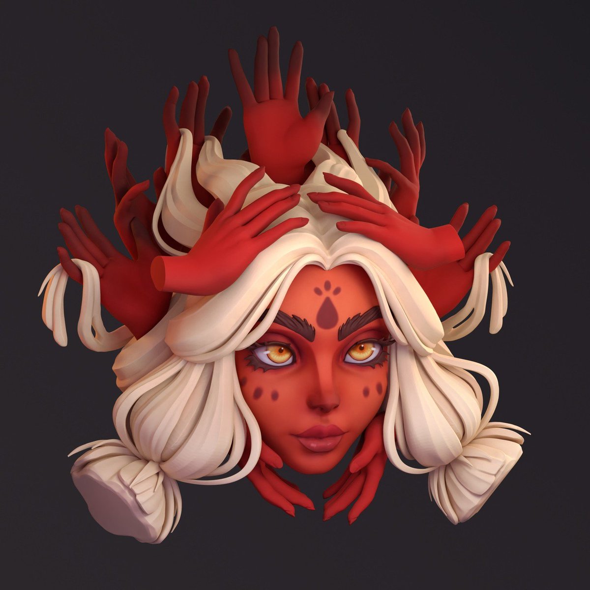 Sodeon12's tweet photo. Stylized sculpt practice in 3 hours

#ZBrush #Stylized #Blender #ROBLOX #RobloxDev #RobloxDevs https://t.co/bulZcSzZPc