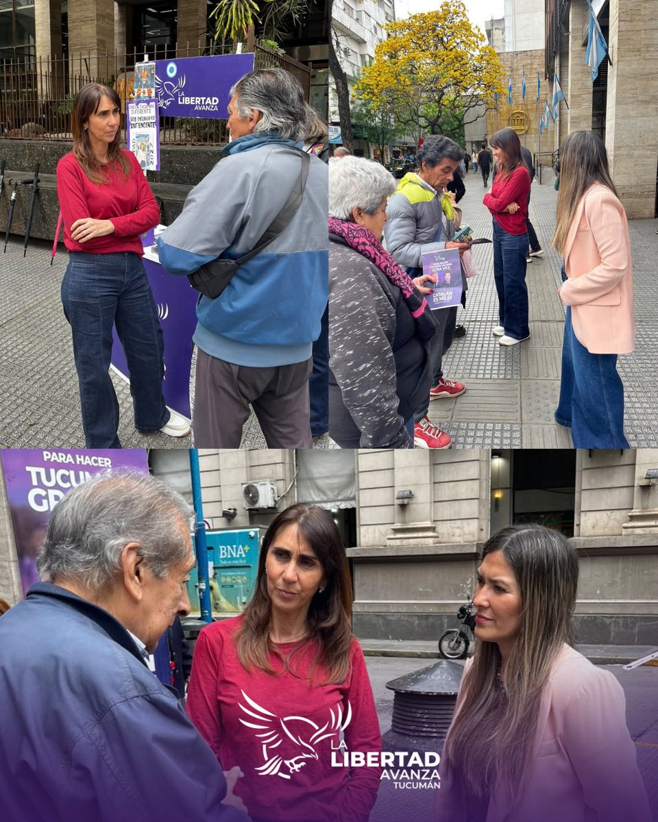 SoleMolinuevo's tweet photo. Escuchando a los vecinos de San Miguel de Tucumán. 
¡Vamos a trabajar por tener un SMT próspero y pujante!
¡La Libertad Avanza! 
VLLC 🇦🇷💜 https://t.co/vweKLNfuEa