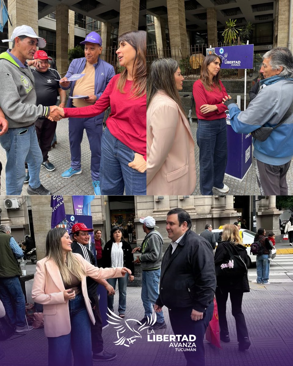 SoleMolinuevo's tweet photo. Escuchando a los vecinos de San Miguel de Tucumán. 
¡Vamos a trabajar por tener un SMT próspero y pujante!
¡La Libertad Avanza! 
VLLC 🇦🇷💜 https://t.co/vweKLNfuEa