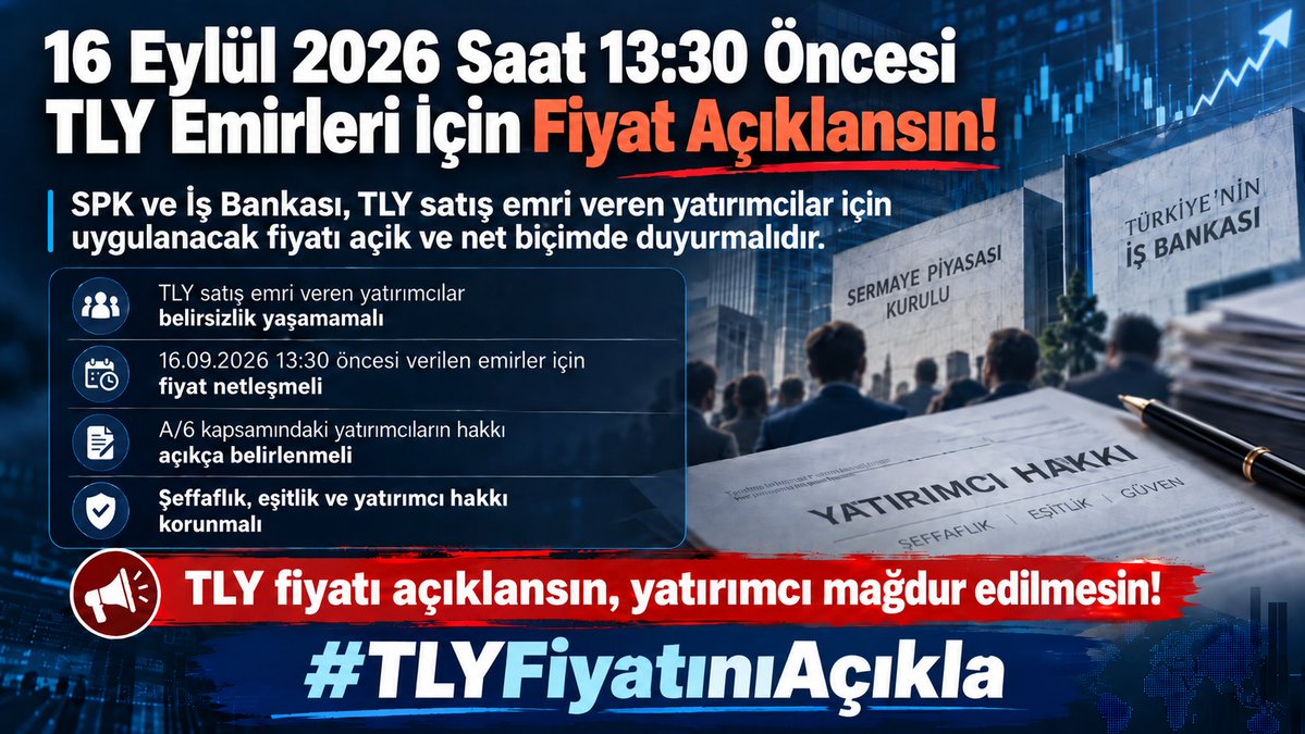 EminHiraoglu's tweet photo. @yaziliminfethi #Tly 16 eylül, 13:30  öncesi satış  emri verdik, #pblk olduk fiyatın açıklanmaması yatırımcının iradesi dışındadır. BİZLER için geriye dönük fiyat açıklanmalıdır. Tasviyeyi kabul etmiyoruz. 

#PBLKhemenöde https://t.co/WHEHfFM1eR