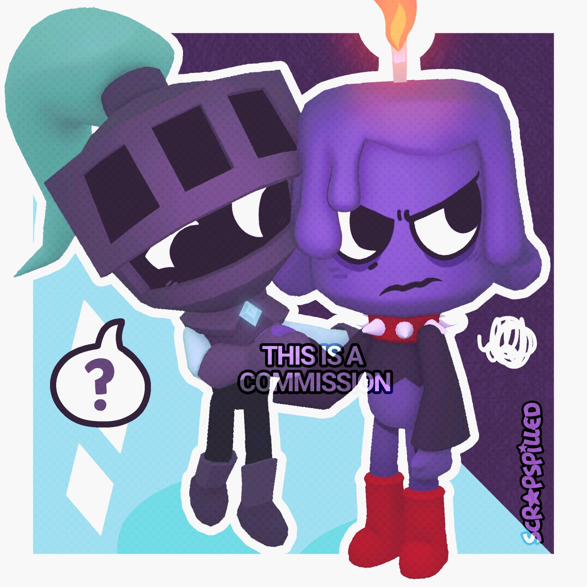 scrapspilled's tweet photo. recent commission which I forgot to post  0_o  🗡🕯

dandys world commissions open at  —>  https://t.co/M0d9zsA6d3 https://t.co/3Ngv6KjrQi
