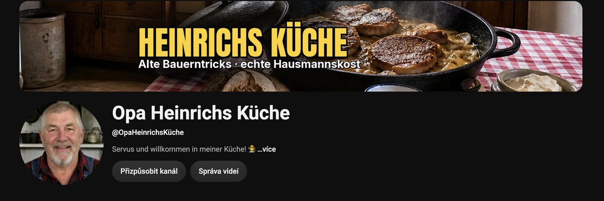 fischi094's tweet photo. same format, same style. different language.

took a big english ai grandpa cooking channel and remade it in german

opa heinrich is live. channel #2   

Let’s cook. 🔥😁 https://t.co/XRA54B3weX