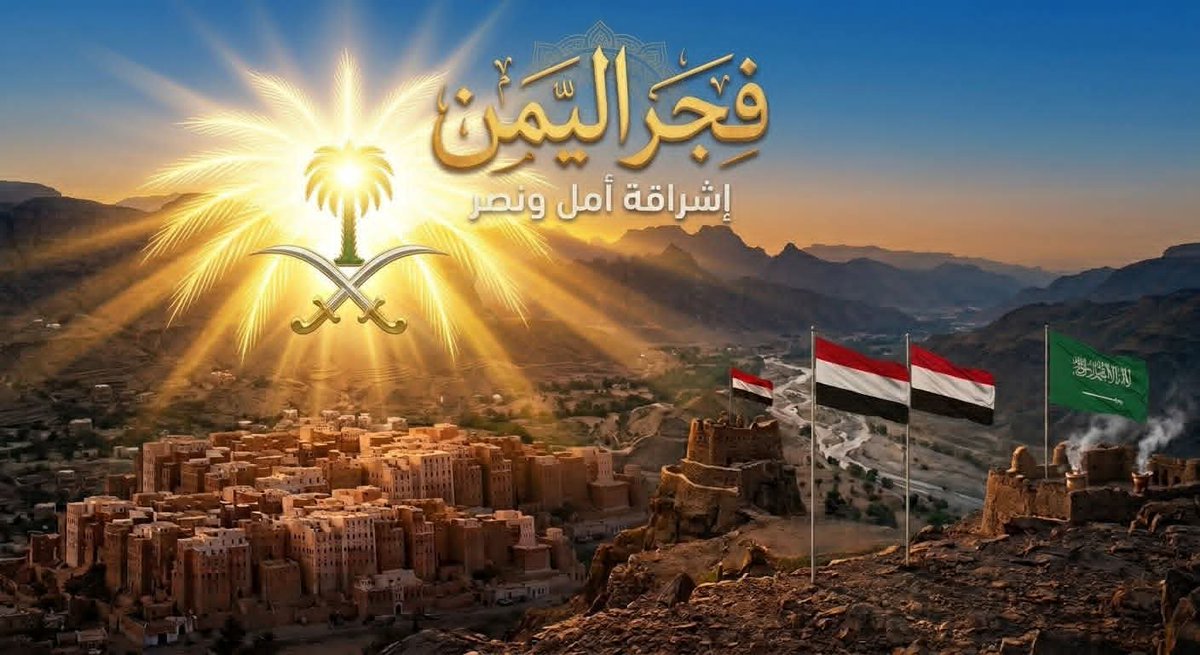 AlHajouri00's tweet photo. فجر اليمن إشراقة أمل ونصر اللهم نصراً وعزاً وتمكيناً يارب العالمين 
#فجرـاليمن
يا فجرَ يمنٍ أطلَّ بعدَ عَناءِ
وأضاءَ دربَ المجدِ ��عدَ عناءِ
سيعودُ يمنُ العزِّ رغمَ جراحِهِ
وتعودُ أرضُ المجدِ للأمناءِ
تبقى العروبةُ في ربوعِك رايةً
وتظلُّ فيك منارةُ الأجدادِ
لقائلها https://t.co/xXGp46qRut