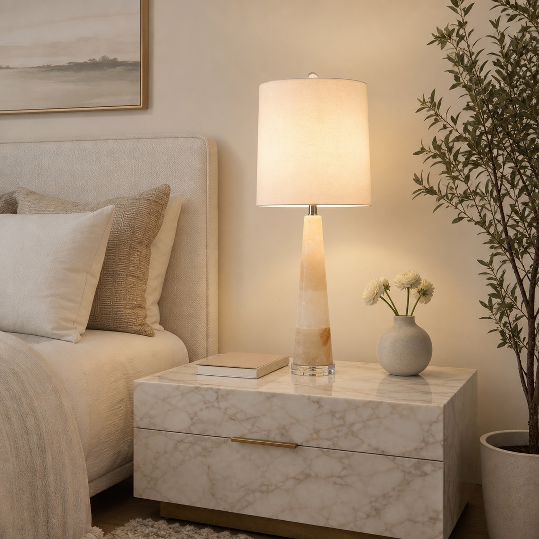 danieljdevries's tweet photo. Some lamps glow from the inside out.

Today's Elevarre arrivals open with the 30" Shrila Alabaster Table Lamp, a stone base that glows warm on a nightstand all on its own. Next is the 27" Loudon Crystal Table Lamp, stacked crystal with real glam against a moody bedroom. The 60" Adamah Gold Floor Lamp arrives this morning with full stock behind it. The 65" Delmont Metal Floor Lamp in black and white is the group's proven seller, a graphic counterpoint to all that gold.

Shoppers now meet a lamp long before they meet a store. Ecommerce, social, and the AI-driven online search tools they start with all shape what gets seen, so getting product in front of the right person is an omnichannel challenge as much as a design one. Sagebrook Home and Elevarre are providing site-ready photography and content alongside every SKU, which lets partners list quickly on their ecommerce site and social without waiting on a photo shoot.

Which of these four belongs in your assortment first?

#WholesaleDecor #SagebrookHome