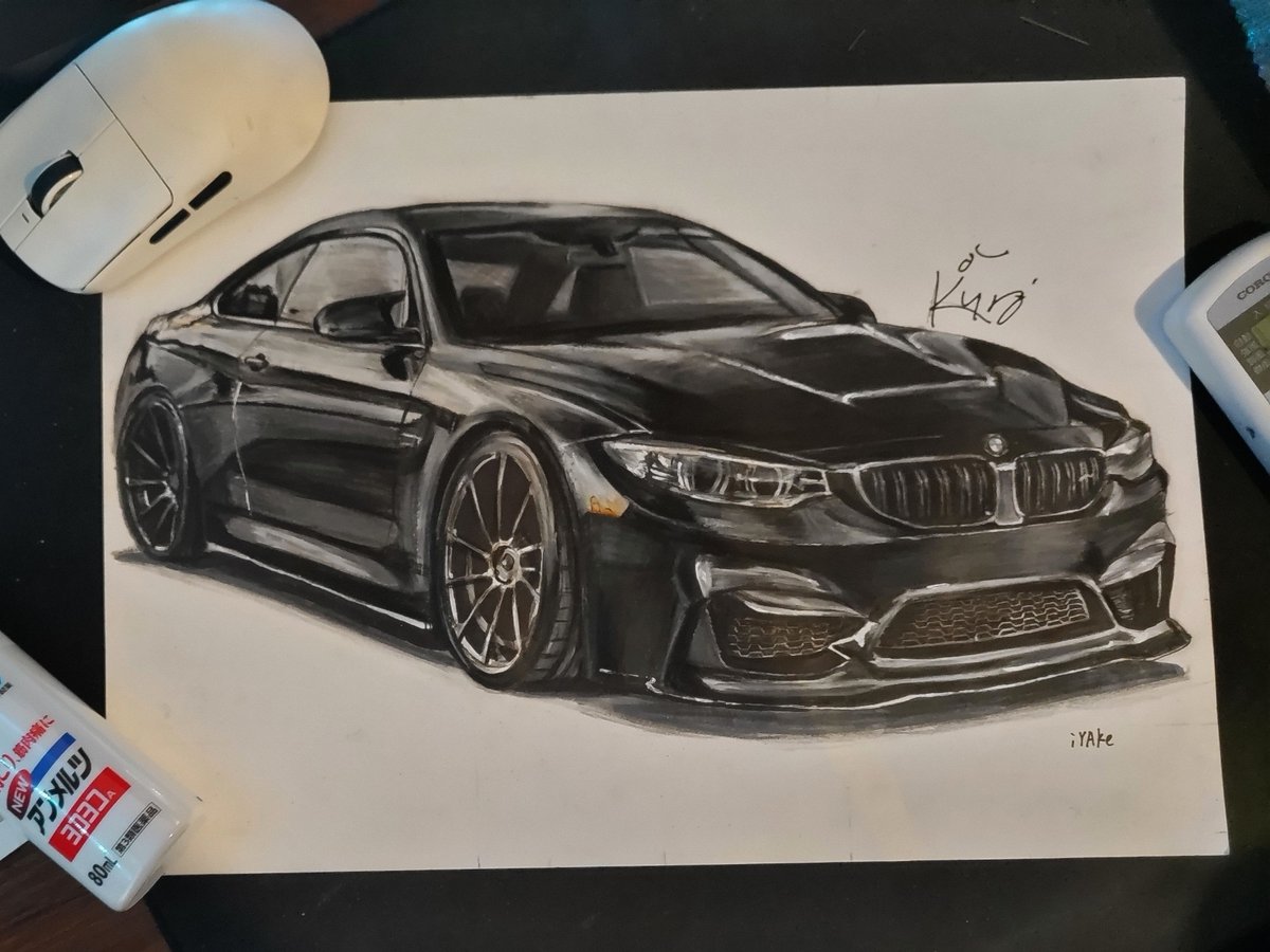 1yaKeeee's tweet photo. BMW M2 描きました　#アナログイラスト　#カーイラスト https://t.co/bxr42lGZAd