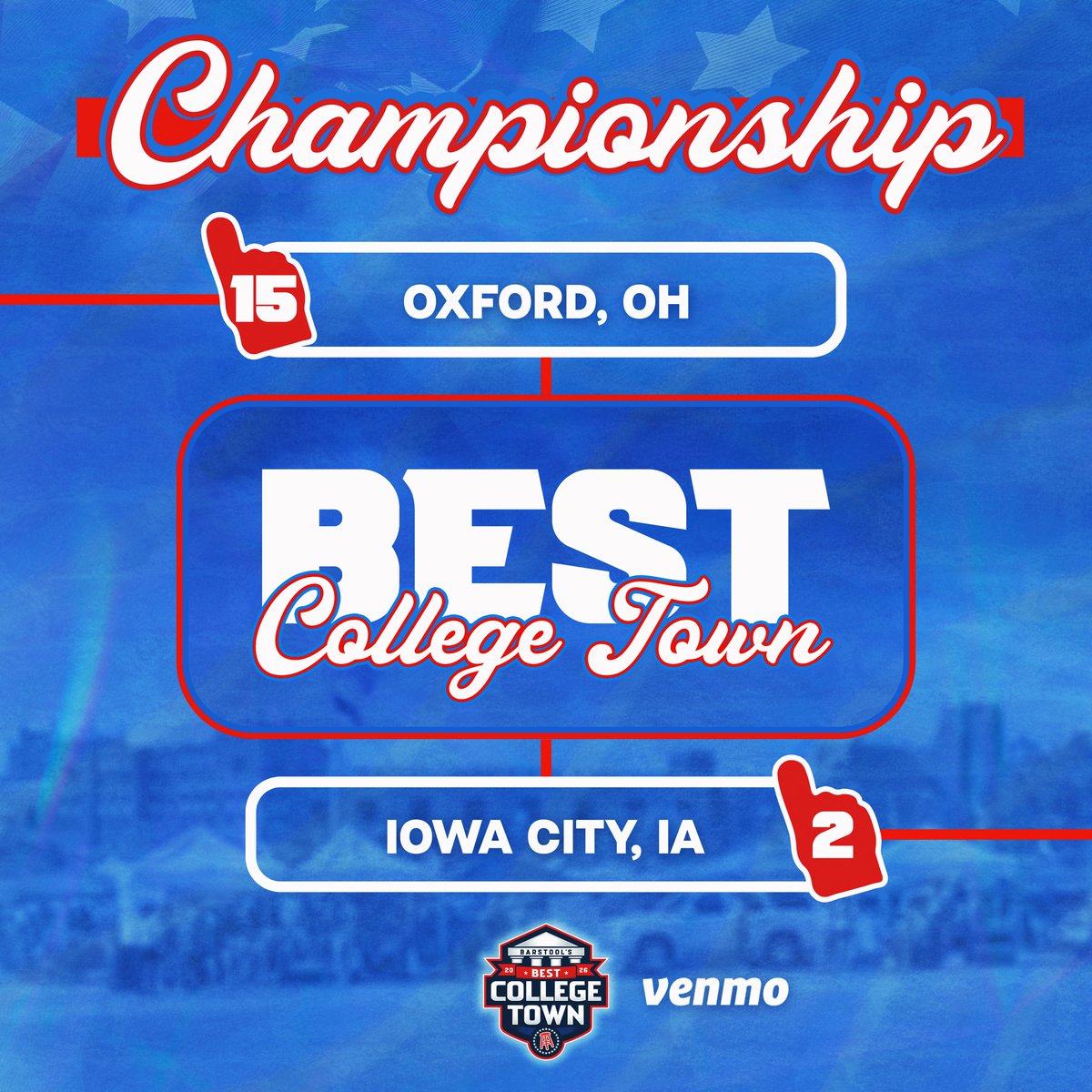 BarstoolMiamiU's tweet photo. OXFORD IT'S TIME TO BRING THIS HOME 

1 vote-like this post 
5 votes- story tagging Barstool U and #oxfordohBCT 
10 votes- Play the Venmo game in bio 

Voting ends Thursday 11:59 ET 

Presented by @venmo https://t.co/R6nH9adQAQ