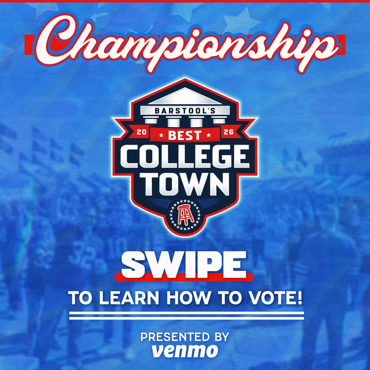 BarstoolMiamiU's tweet photo. OXFORD IT'S TIME TO BRING THIS HOME 

1 vote-like this post 
5 votes- story tagging Barstool U and #oxfordohBCT 
10 votes- Play the Venmo game in bio 

Voting ends Thursday 11:59 ET 

Presented by @venmo https://t.co/R6nH9adQAQ