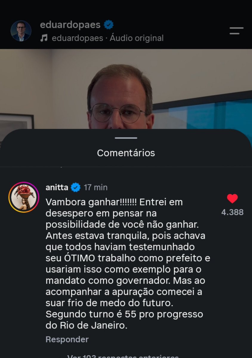 moniquinhadiva's tweet photo. Anitta apoiando Eduardo Paes 🤌🏻

"Vambora Ganhar" https://t.co/y3v5yrjBAN