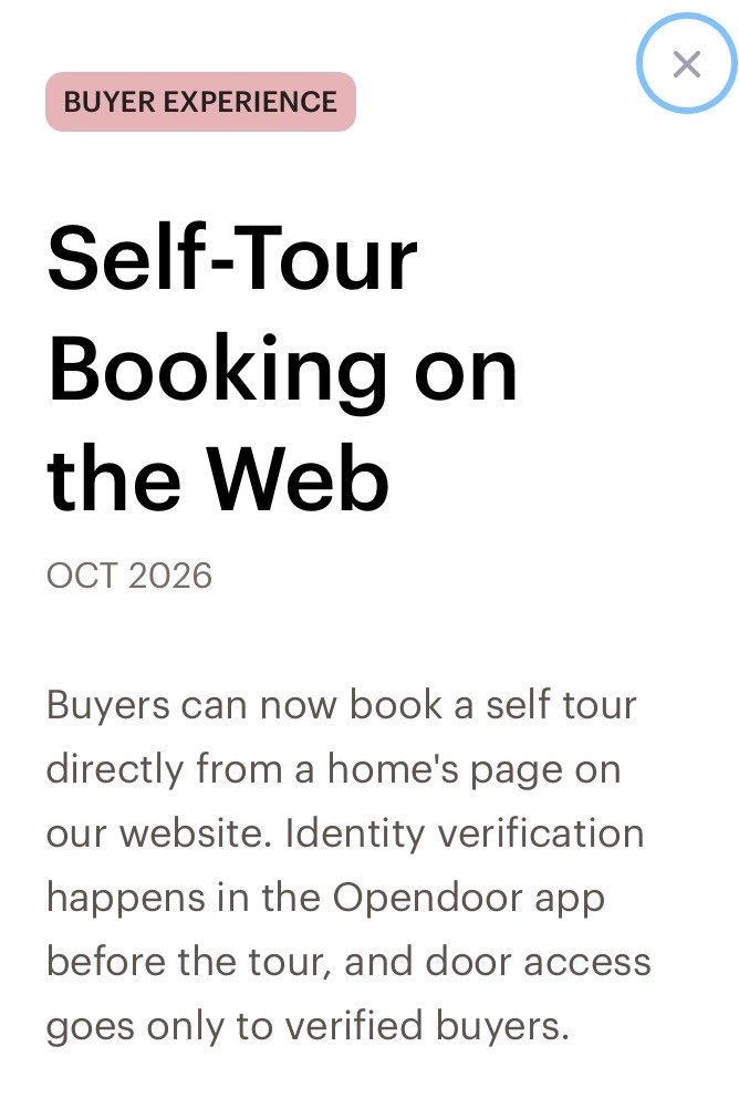 GMN_watch's tweet photo. $OPEN update:

You can now book a self-tour straight from the home listing, verify yourself in the app, and get access. https://t.co/Xh6v6JtYYf