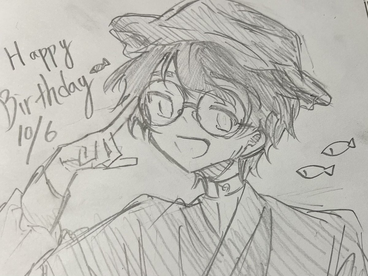 Nico3zui's tweet photo. #澄空アユ誕生���2026 
小鮎生日快樂🎉
從第一眼見到時就覺得非常帥呢！
可能眼鏡是我XP(啊不是

拍畫好困難怎麼拍看起來都有點怪怪的所以放了兩個角度（？
小鮎不管頭髮還是帽子都是我不善長畫的，所以可能有點怪我很抱歉 https://t.co/qobEcJqRqA