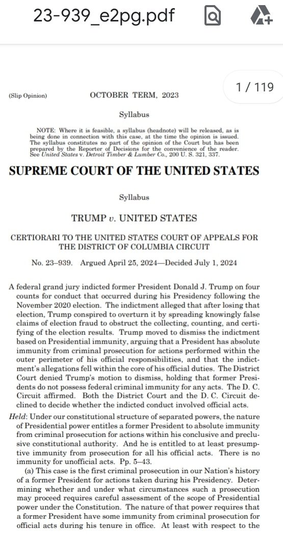 jessgenderqueer's tweet photo. @JDunIapI974 Trump moved to dismiss the indictment based on Presidential immunity, arguing President has absolute immunity from criminal prosecution for actions performed https://t.co/cgG89w3QUY