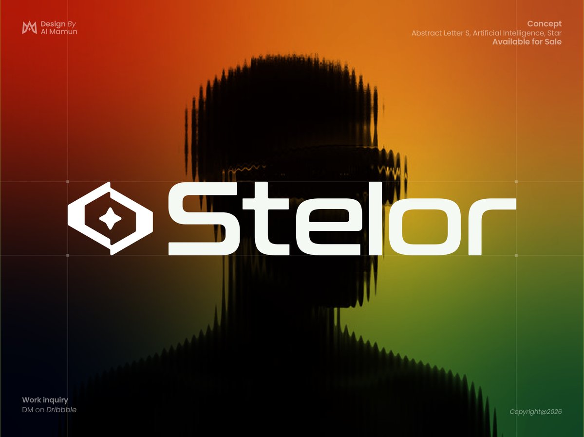 designishkul's tweet photo. Stelor — Abstract S Logo for Artificial Intelligence.
#Stelor #AILogo #ArtificialIntelligence #AI #LogoDesign #BrandIdentity #TechLogo #TechnologyBrand #LogoDesigner #Branding #MinimalLogo #AbstractLogo #Lettermark #SLogo #Innovation https://t.co/lQJvPb2v5d