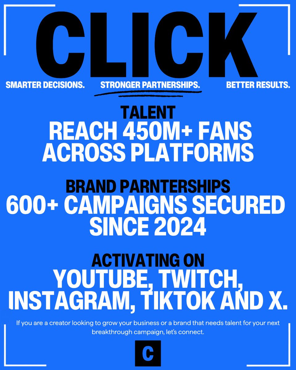 ClickMedia_'s tweet photo. On the heels of a successful World Cup campaign, Kalshi has extended its partnership with new CLICK talent client @aa9skillz. During the World Cup, AA9 drove over 5M views across platforms and will continue to partner with the brand to create engaging prediction content around La Liga and the EPL.