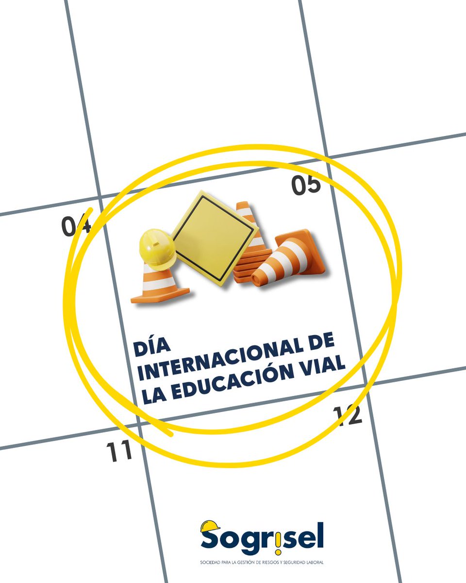 SogriselR's tweet photo. 🚦 Hoy es el Día Internacional de la Educación Vial. En Sogrisel te recordamos que el respeto a las normas y la prevención en las vías salvan vidas todos los días. ¡Tu seguridad laboral y vial está en tus manos! 👷‍♂️🛑 #EducacionVial #SeguridadVial #Sogrisel #Prevencion https://t.co/kLDZJCP8F6