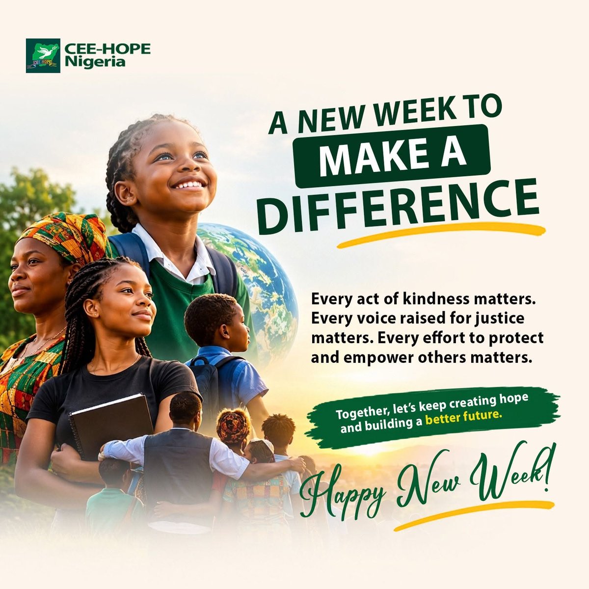 ceehopenigeria's tweet photo. #HappyNewWeek
#ANewWeekIsHere
#Anticipate ๐ท๐ท๐ท
#GoodThingsAreComing https://t.co/M6Xuo80Ppu