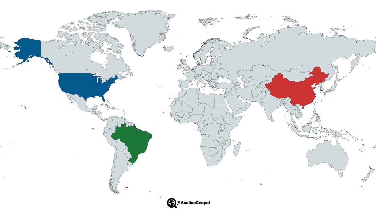 AnaliseGeopol's tweet photo. 🇧🇷🇨🇳🇺🇸 O agronegócio brasileiro poderá sofrer um capote com a hegemonia da direita no país. Hoje, o setor lucra alto com a China, mas os chineses compram por pura competitividade e parceria estratégica, sem qualquer apego ao Brasil. Na disputa direta com os EUA, o fim de um governo brasileiro alinhado a Pequim tende a fazer o país asiático diversificar fornecedores e reduzir a demanda nacional.