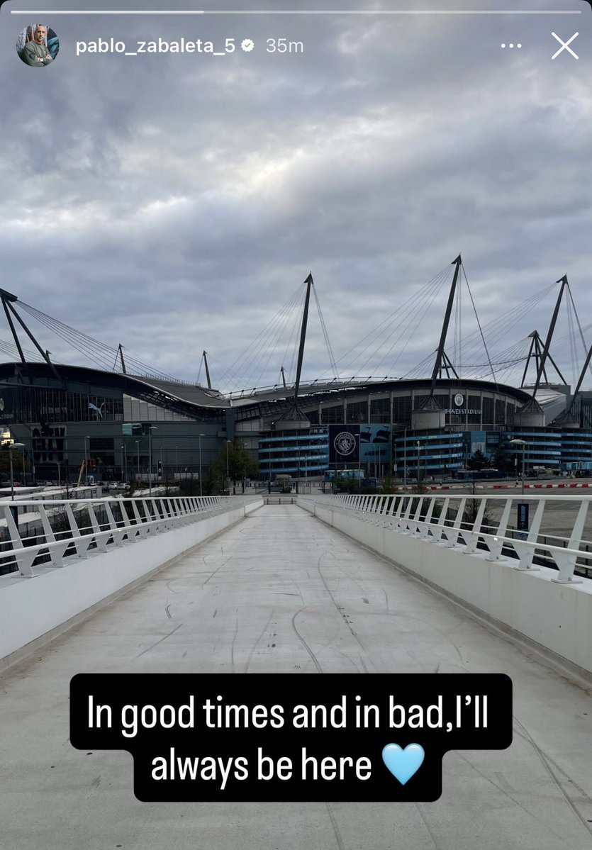 City_Xtra's tweet photo. Pablo Zabaleta on Instagram. 🩵 https://t.co/a3L4dxvArr