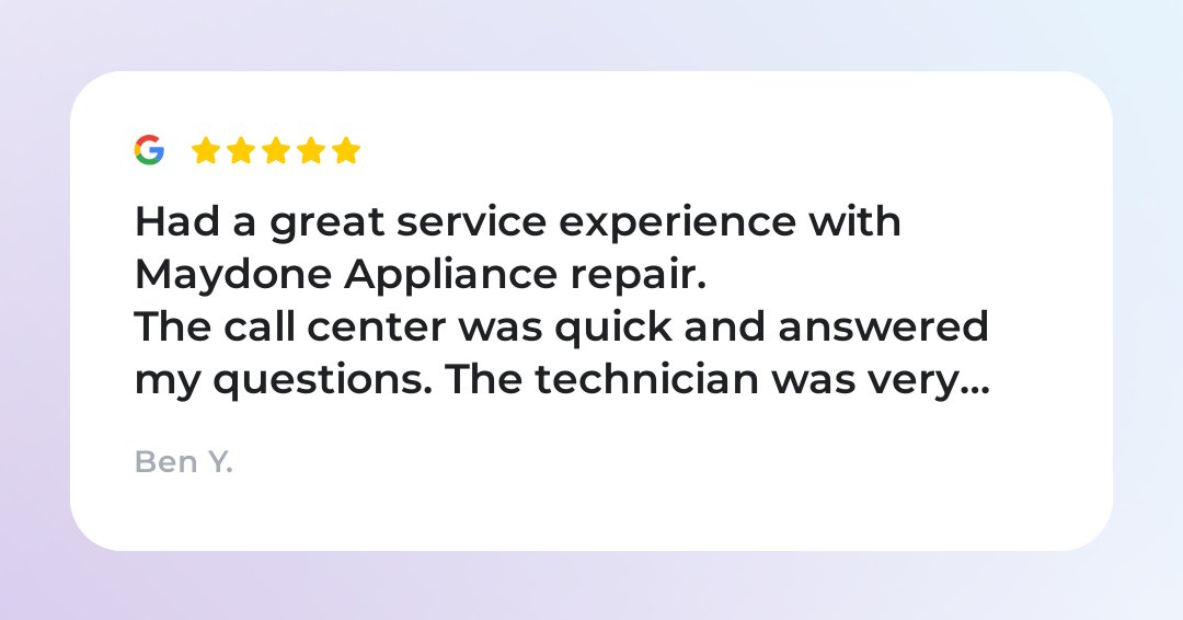 MaydoneRepair's tweet photo. Great review from Ben Y. https://t.co/Nnq6rBc6fz