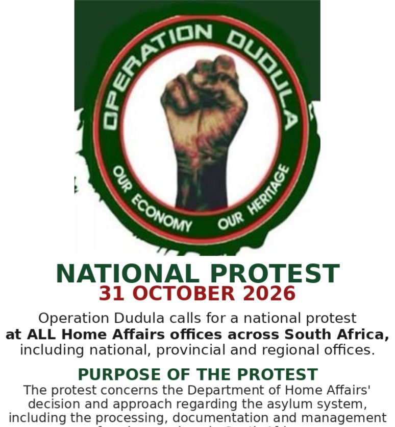 zibuseman's tweet photo. Breaking News 

Attention to all Patriotic people, movements, parties and ngo' this is a national call against @HomeAffairsSA @homeaffairsZA @Leon_Schreib 31 October national shutdown.

All Against Asylum Seekers documentation. https://t.co/Q0ofnt6YNL