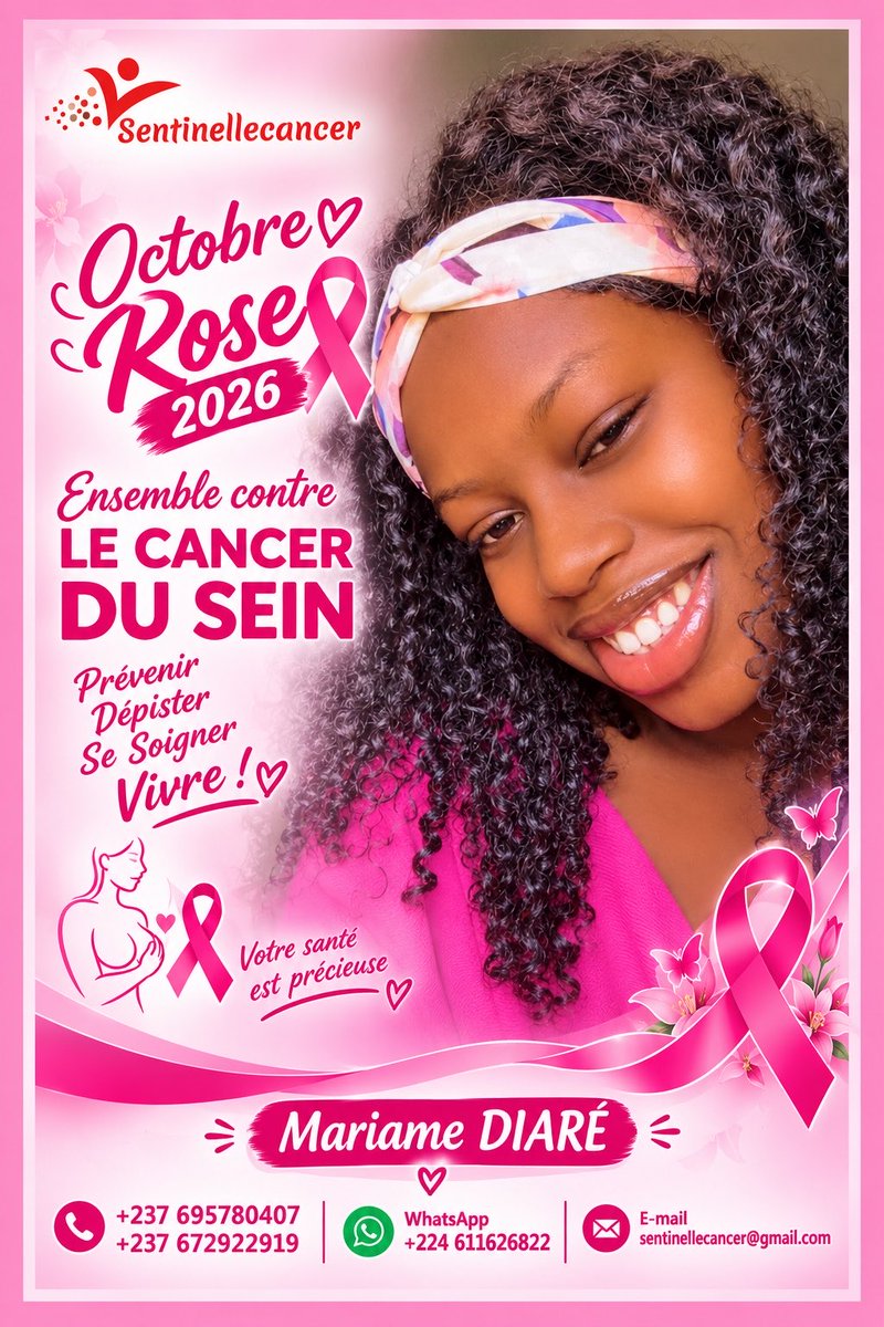 Sentinellecanc1's tweet photo. DAY 5 — PINK OCTOBER 2026
How to prevent breast cancer?
There is no guaranteed way to prevent breast cancer, but some habits can help reduce the risk and especially to promote early detection.
#PinkOctober2026 #BreassCancer #Prevention #Screening #Sensitisation https://t.co/Q1krneCiK7