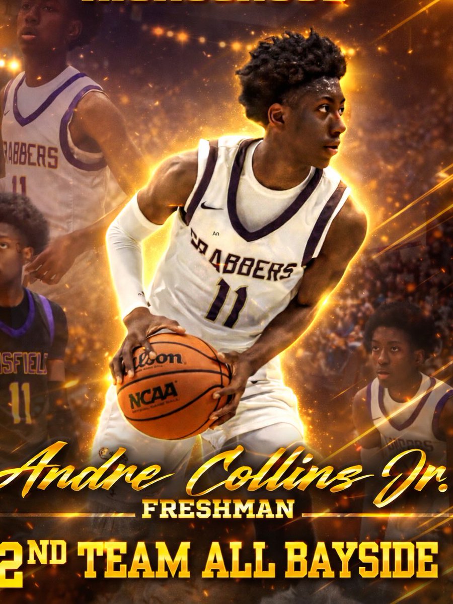 andrecollinssjr's tweet photo. @Dre_4_Trey Freshman Season Recap:

- 2nd Team All Bayside Conference
- Fans Choice Player Of The Year Nominee
- Governor’s Challenge All Tournament 1st Team

- Total Points 334 (15.2 PPG) 
- Career/Game High - (25)
- 5.0 AST
- 5.0 REB
- 3.0 STL https://t.co/9P2BOAvCGy