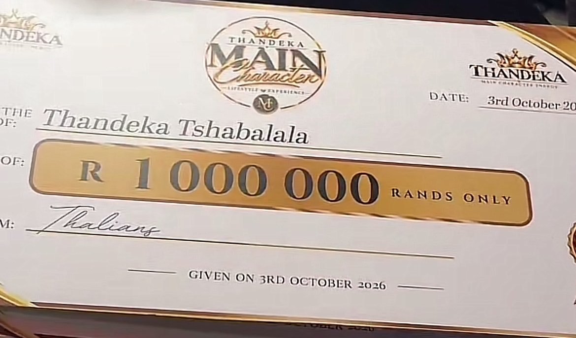 RanksAfrica's tweet photo. FAN POWER: THANDEKA TSHABALALA’S SUPPORTERS MAKE HISTORY WITH R1 MILLION GIFT

This is what a powerful fan community looks like.

Thandeka Tshabalala’s supporters have raised an incredible R1 MILLION for the Big Brother Mzansi Season 6 first runner-up, turning months of loyalty and collective support into a remarkable milestone. 

The fundraising journey began shortly after Thandeka left the BBMzansi house and grew into a major fan-led movement, culminating in the R1 million milestone and an emotional presentation to Thandeka.

From reality television standout to building a community capable of mobilising R1 million, Thandeka’s journey is another reminder that sometimes the biggest win after reality TV is the community you leave with.

Congratulations to Thandeka — and major flowers to the supporters who made it happen. 

R1 MILLION. FAN POWER. A MOMENT TO REMEMBER.