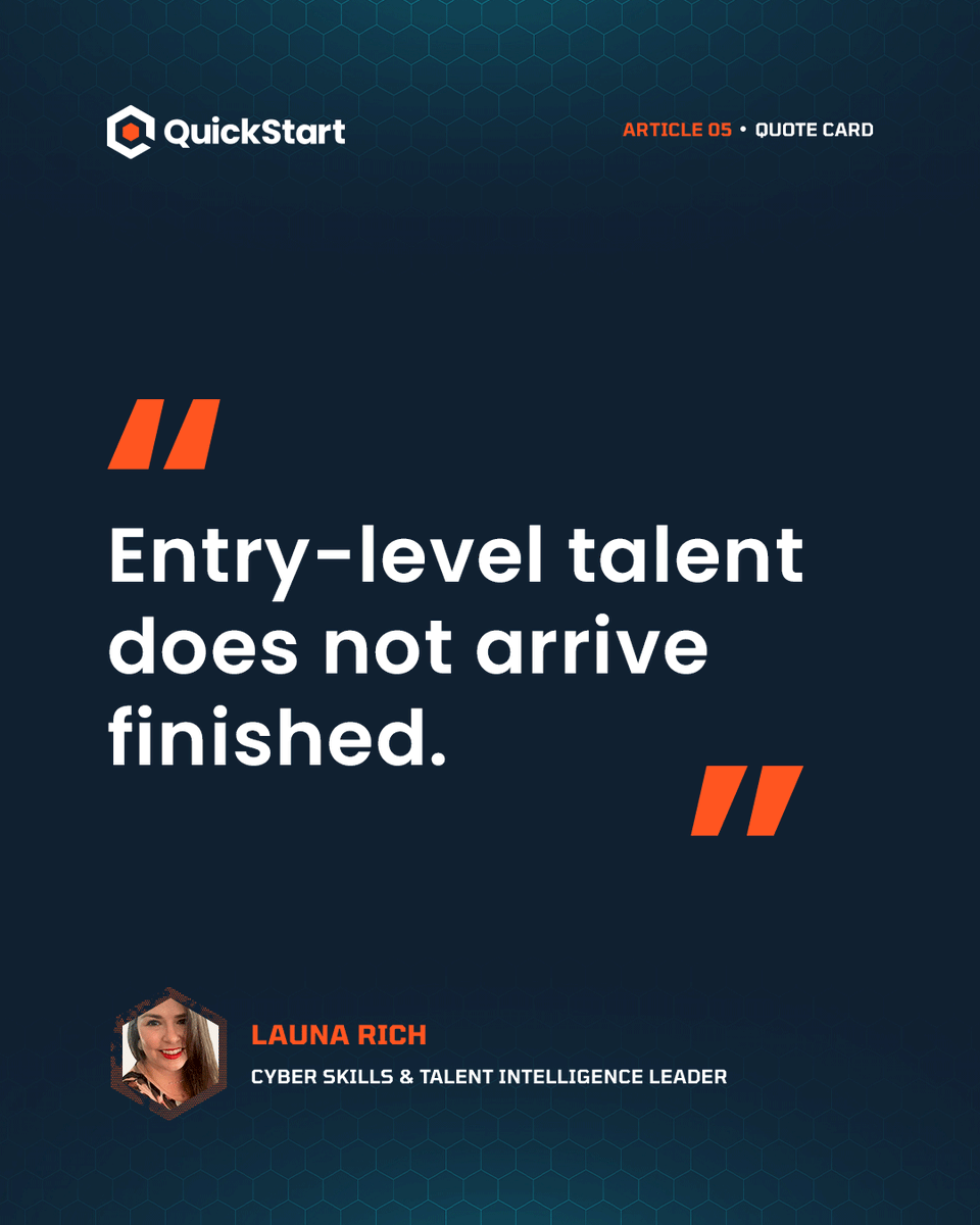 QuickStartIntel's tweet photo. “Entry level” shouldn’t require years of experience.

Launa Rich explores how cyber job requirements shut out beginners, and how employers can assess readiness without lowering the bar.

Read the article: https://t.co/hyfiHBZaol

#CyberHiring #QuickStart https://t.co/CinDiPWHU9