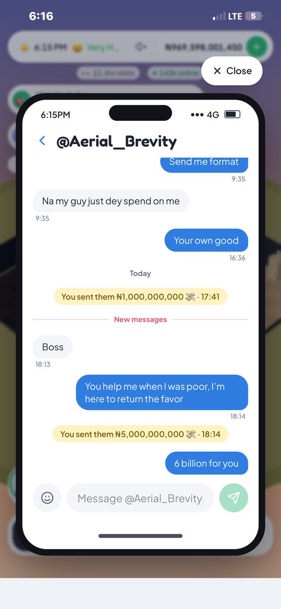 OmoMiracle57623's tweet photo. Na so e dey for real life. If you send me ₦30k today, tomorrow I fit send you ₦6 billion. 😂 https://t.co/AeemgQveT1