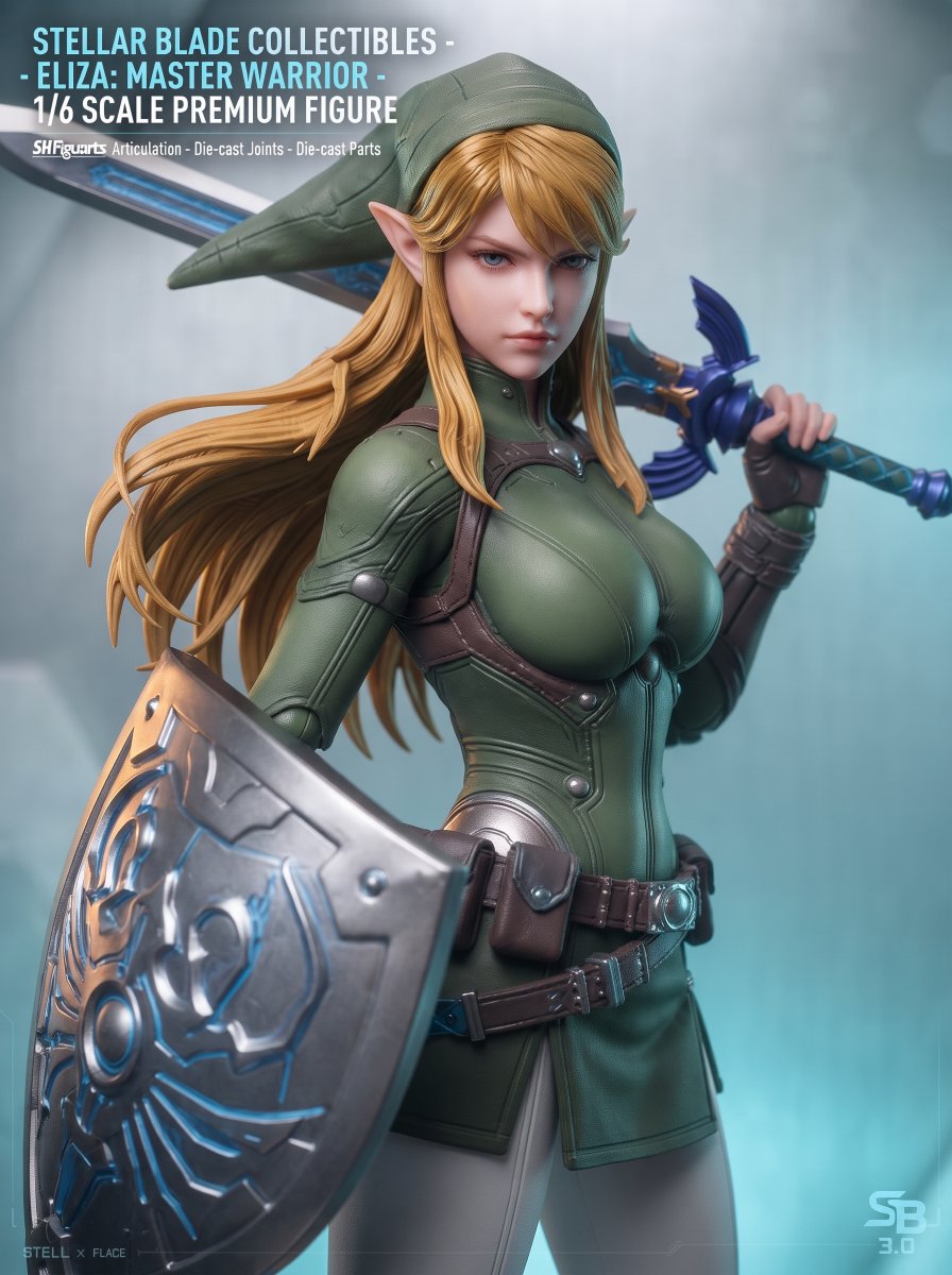 aiactionfigx's tweet photo. Nintendo would NEVER make this Link. 👀

So I did.

STELLAR LINK ⚔️✨
Ocarina of Time × Stellar Blade aesthetics.
Would you play this version of Zelda?

#Zelda #StellarBlade https://t.co/gh1msdGe5S