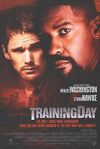 25YearsAgoLive's tweet photo. Training Day, a new cop action film starring Denzel Washington and Ethan Hawke, premieres in theaters. https://t.co/KTW0hL8ESR