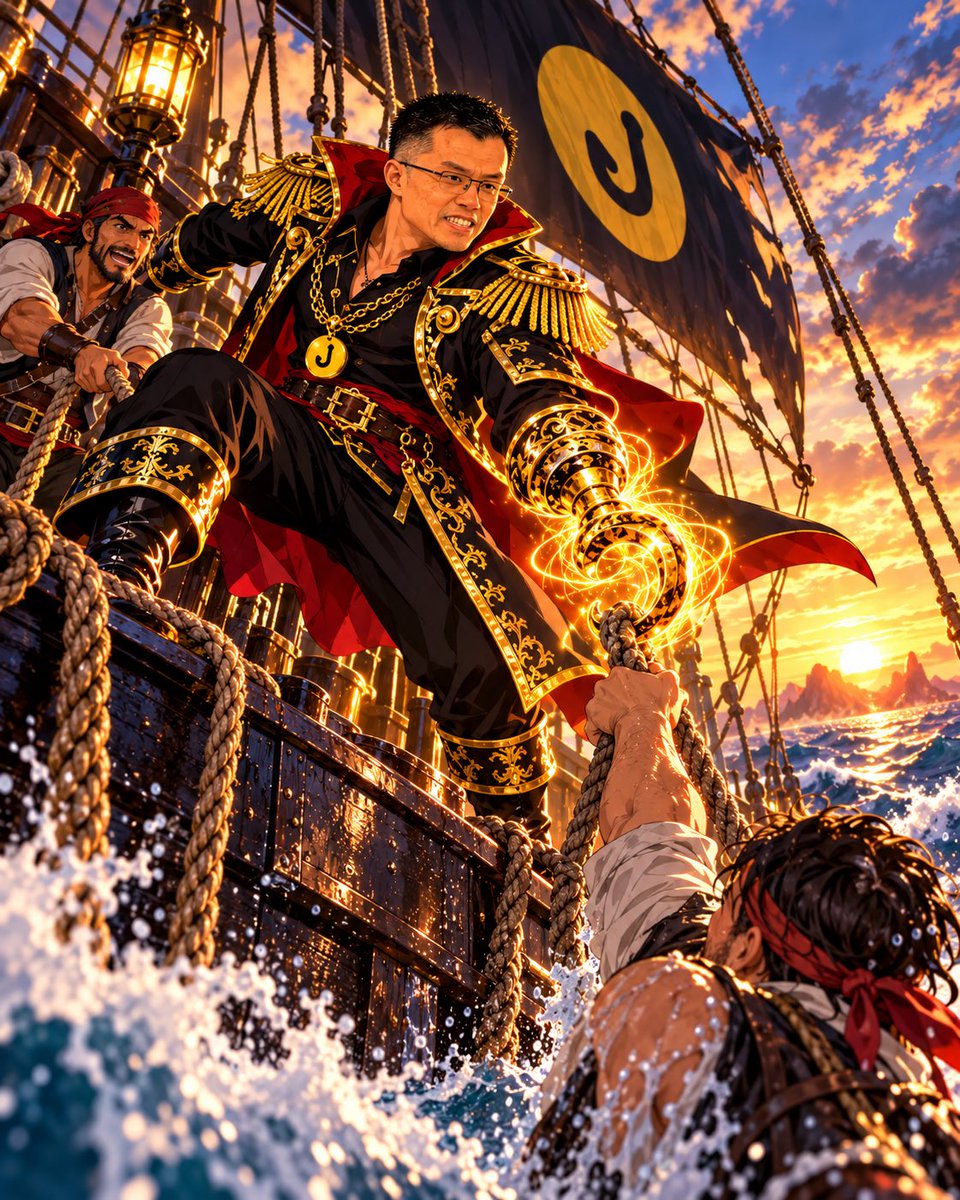 CaptainPickhook's tweet photo. Pickhook rule #1: never leave the crew behind. https://t.co/TzyJmfKWQj