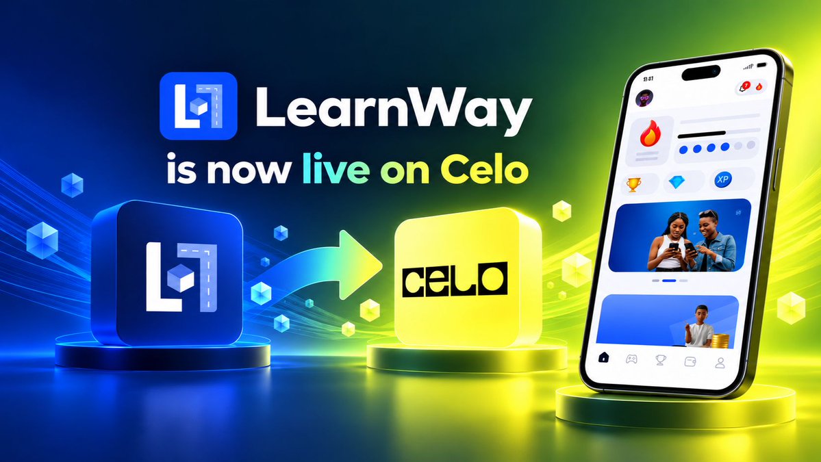 LearnwayApp's tweet photo. LearnWay is now live on Celo.

We’re excited to share that LearnWay has successfully completed the migration of our onchain infrastructure and digital assets from @Lisk  to @Celo mainnet.

This migration marks an important new chapter for LearnWay as we continue building a mobile-first learning platform that connects education, digital skills and practical digital finance for learners across emerging markets.

As part of the migration, our smart contracts, account infrastructure and supported user assets have moved to Celo. LearnWay users can now continue their onchain learning activities on Celo, including earning digital badges and certificates, while accessing stablecoin features through the LearnWay wallet.

The migration was completed while keeping the blockchain experience largely invisible to learners. Users can focus on learning and using LearnWay while Celo powers the underlying onchain infrastructure.

A big thank you to the @Celo  community, @Prezenti and everyone who supported us throughout the migration process.

And once again, our appreciation goes to the @Lisk team and @ayahq_  for being an important part of our journey and helping us reach this stage.

Our migration is complete. The next chapter begins on Celo.

Learn. Build. Earn.