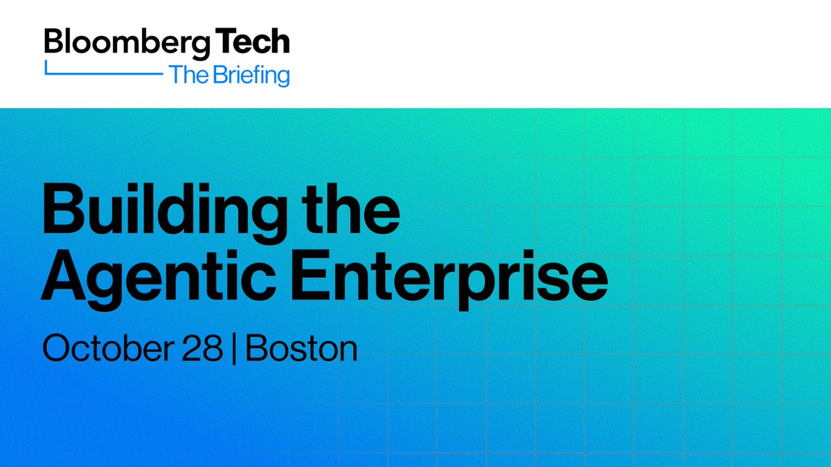 BloombergLive's tweet photo. The era of the agentic enterprise is here. ⚡
At #BloombergTech Briefing in Boston, executive leaders across industries will tackle what it takes to build truly autonomous AI operations, balancing machine-speed innovation with data control and cyber resilience.
Join us in Boston this October!
https://t.co/QAPVJd72L5