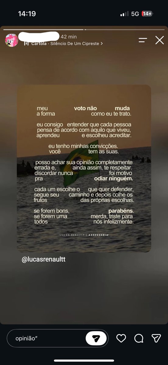4NYSW0RK's tweet photo. minha prima de 13 anos postou essa porra no stories e eu nao me aguentei nao, pqp. esse devia ser o futuro do nosso brasil. https://t.co/Kn15JoLQda