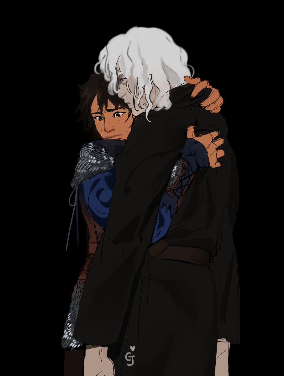 Cj_KhalifP's tweet photo. Asha and Theon hug KOFI REQUEST! <3 https://t.co/5y8D1Z8B5P