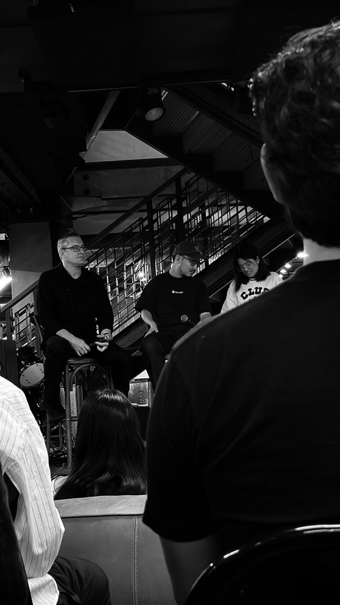 ummmalt's tweet photo. this was genuinely one of the most conversational events I’ve attended in sf. love when everyone on a panel is ambitious and non-performative. @aibek_design @misterburton @rissakeichua @designmeetuphq 

the Polaroid is going up on my Polaroid wall @misterburton https://t.co/s7va5XzAax