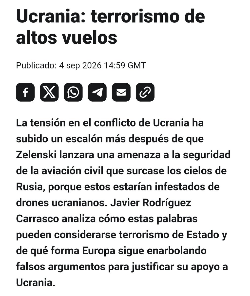 CarlosPazC2021's tweet photo. Se nos quiere arrastrar a una guerra de inimaginables consecuencias, manteniéndose artificialmente el conflicto en Ucrania. Una guerra que sólo la vía diplomática tiene la llave. https://t.co/Z9TZjNl29D