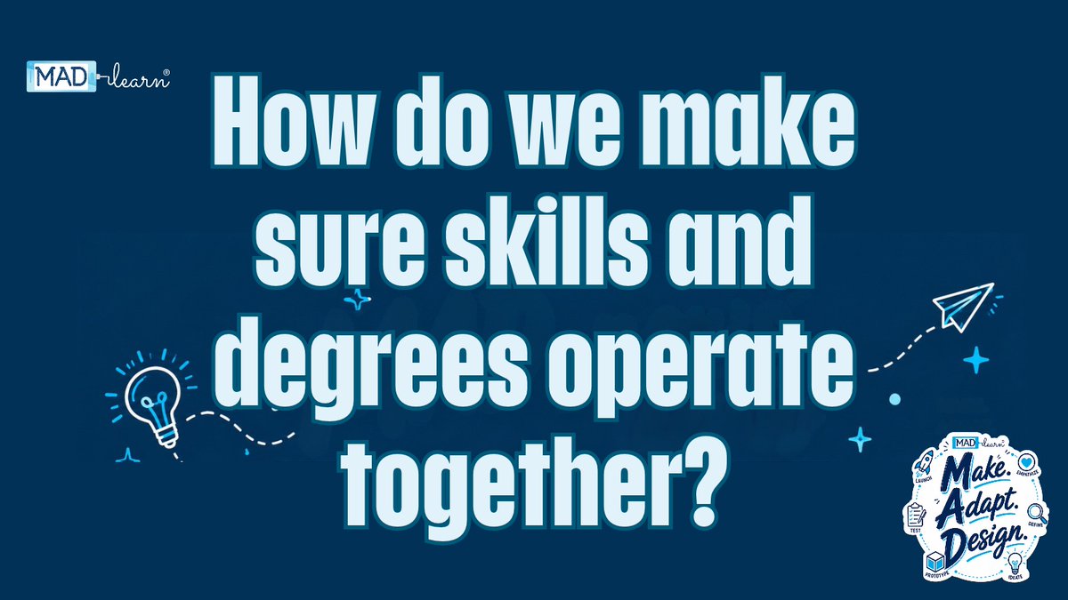 MADLearn's tweet photo. What if skills and degrees didn’t have to be an either/or?

How do we make sure they work together to prepare students for what comes next?

What does meaningful career readiness look like to you?

#CTE #CareerReadiness #Teachers #educators https://t.co/ea1RAvtlq3