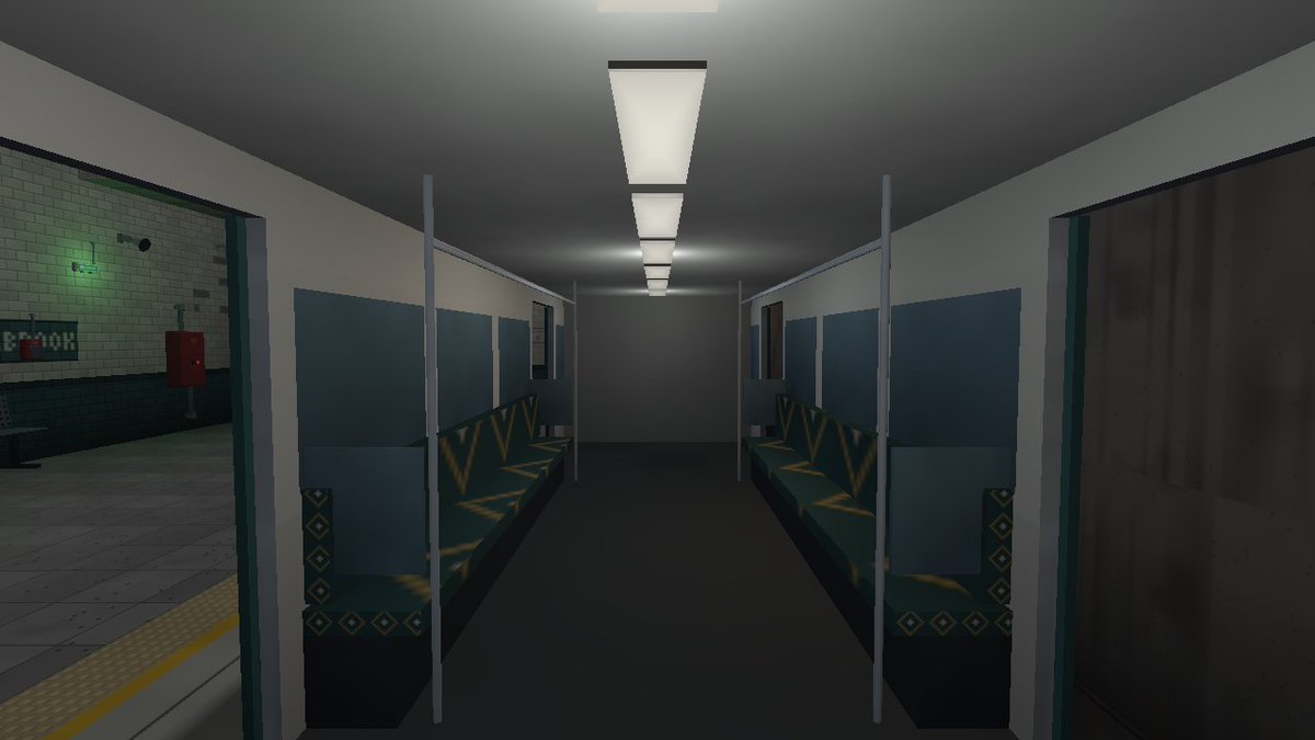 HeyHeyThereeee's tweet photo. Old subway stations are tiled because tile washed clean of soot and bounced what little light the lamps gave.

Low Poly Subway: a dark station to power back up, from the fare gates to the last train. 40% off until tomorrow morning:
https://t.co/RfiosdQ739
#gamedev #lowpoly https://t.co/dzxRUH39G6