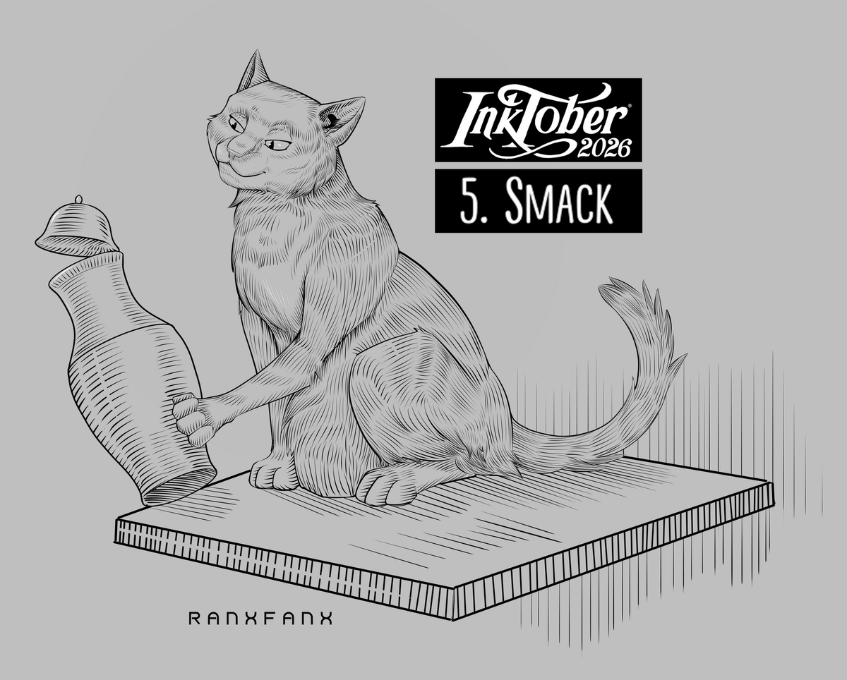ranxfanx's tweet photo. #digitalart #art #inktober2026 #inktober #smack https://t.co/OrSD47p4ev