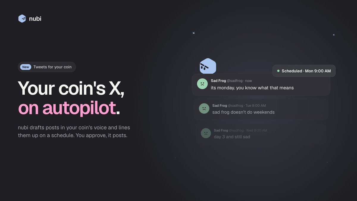 nubidotfun's tweet photo. This is the end of the post.

Launching soon. https://t.co/UvTSOnkwfb