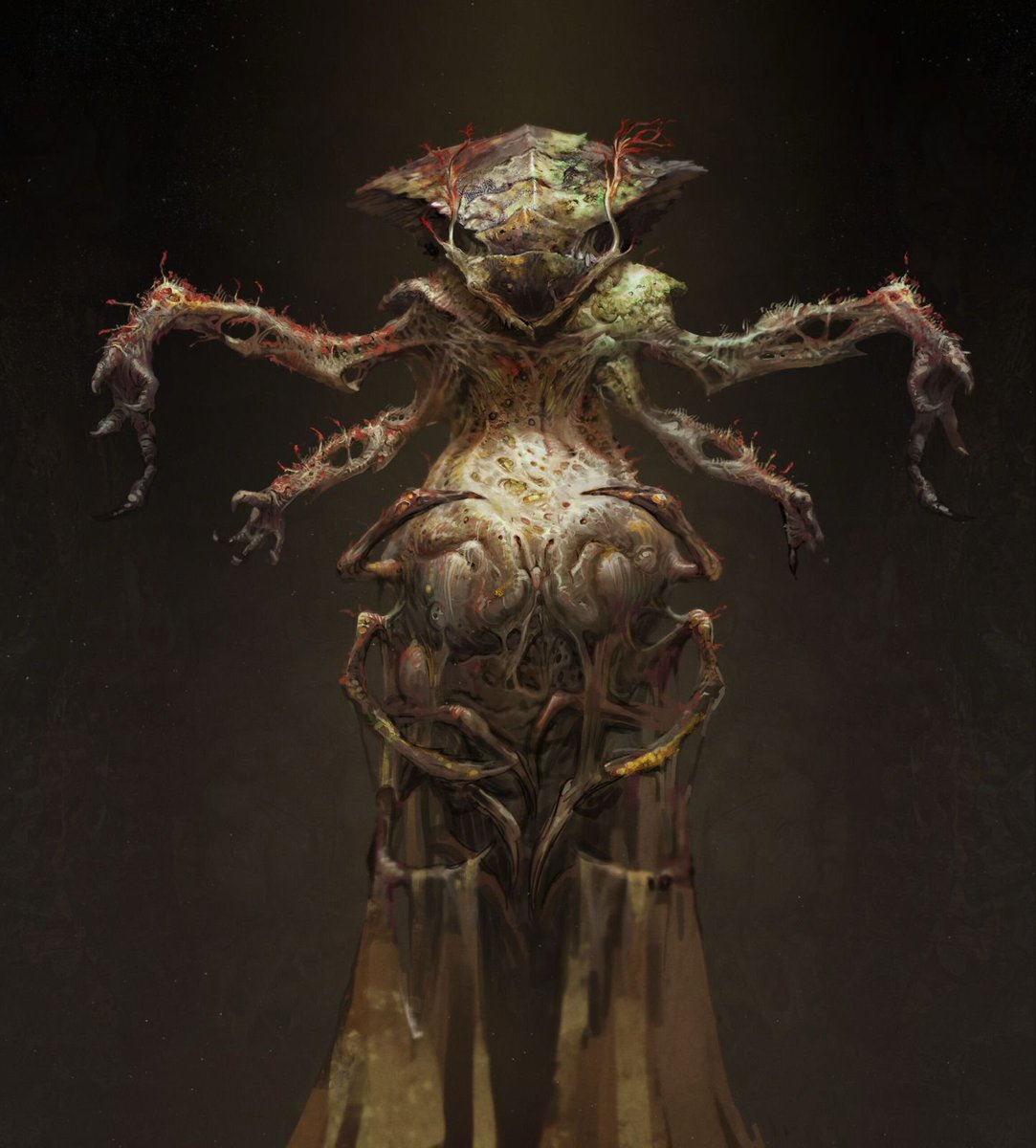 Bloodmetal117's tweet photo. Behold. Los Eternos, también conocidos como los hijos de Abaddon. Y también un arte oficial del Primordial, cuya mente sería más tarde la del Gravemind. Vaya manera de despedir los canon fodder. https://t.co/EujncHO251