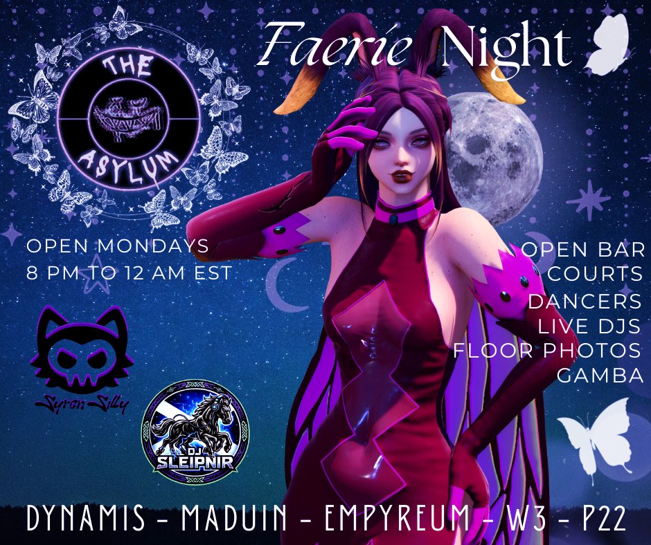 AsylumFFXIV's tweet photo. Tonight at Asylum...
Whispers drift through the trees.
Strange lights dance between the branches.
Come prepared to wander, wonder, and perhaps get yourself into a little trouble.
Open Mondays | 8pm to 12am EST
Dyna/Madu/Empy/W3/P22

#ffxiv #ff14 #ffxivrp #ffxivvenue #ffxivasylum https://t.co/U8CSN4VFO6