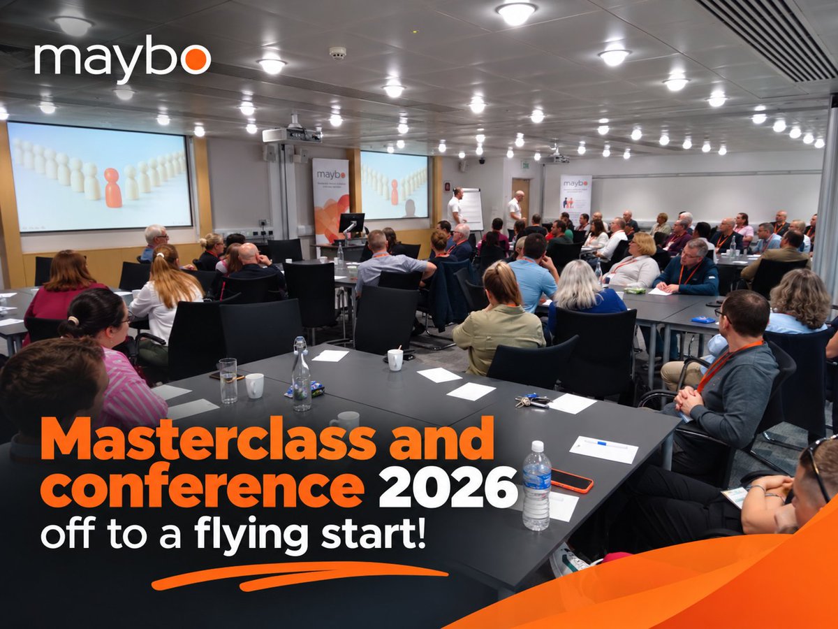MayboLimited's tweet photo. A fantastic start to the Maybo Masterclass and Conference 2026!
#MayboConference #MayboTraining #MayboMasterclass #LearningTransfer #PersonCentredCare #TraumaInformed #SaferPractice #ProfessionalDevelopment #Conference2026 #WorkplaceTraining #TeamLearning #PracticeImprovement https://t.co/UDRyXinp3j