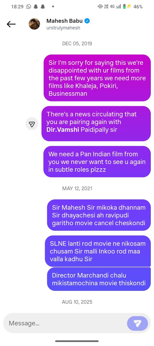 i_juzz's tweet photo. @TWTM__ @urstrulyMahesh Epudoo 2019,2021 lo babu Mogga ki salaam Kotti mari mothukuna ra Nayana oka thappu malli repeat cheyaku ani Kani Bob ni Nammina Prathisari He proved Me wrong🙂🙂 https://t.co/5odUVXhAiI