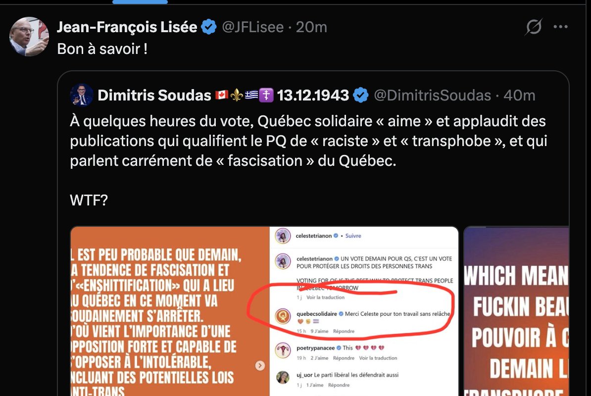 ChrystalAshby's tweet photo. Remarquez qu'aucun péquiste ne se donne la peine d'esquisser ne serait-ce qu'un début de défense sur le fond. Non, on se scandalise, on fait mine d'être outrés, gros effets de toge sanas aucune substance.

Le mot « lunaire » va retontir sous peu, c'est sûr.

Non-denial denial. https://t.co/wzUEIMSeY4