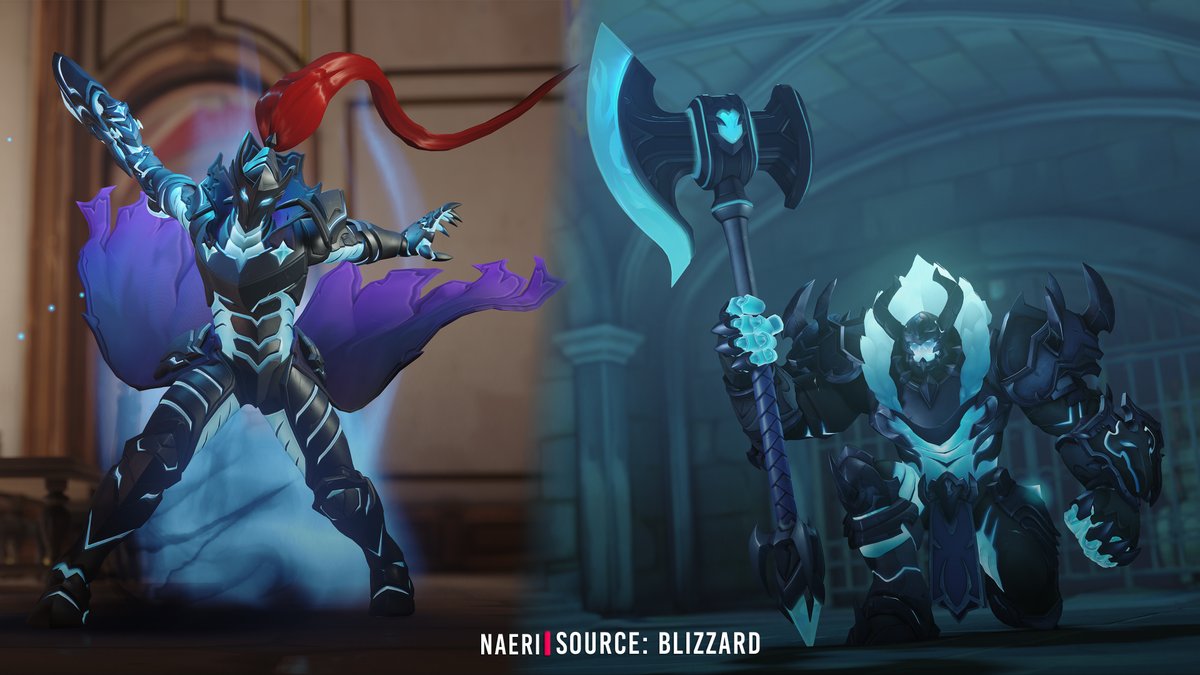 OverwatchNaeri's tweet photo. New #Overwatch x Solo Leveling Collaboration All Skins (October 6 - 26) ⚔️

🗡️Genji × Sung Jinwoo
🪭Anran × Cha Hae-In
🔥Lifeweaver × Choi Jong-In
👻Reaper × Igris
🪓Reinhardt × Iron https://t.co/6i2py0uv2D