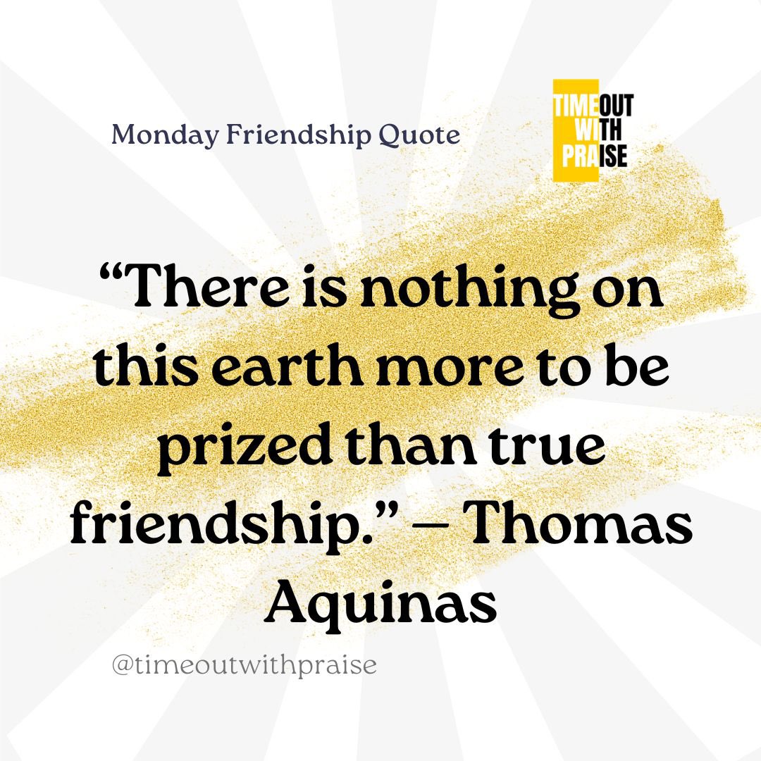 TimeoutwithP's tweet photo. Here’s your Monday reminder: treasure your true friends. And if you have good people in your corner, don’t forget to tell them. 💛

Happy Monday, friends! 🫶🏾

#mondayfriendshipquote 
#friendship 
#timeoutwithpraise 
#friendshipmatters 
#community https://t.co/zAhL00O0RD